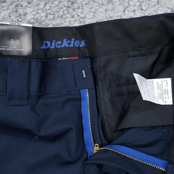 Dickies Slim Fit Tapered Twill Flex Dark Blue Work Pants Men's Size 34 x 30 - Picture 5 of 8